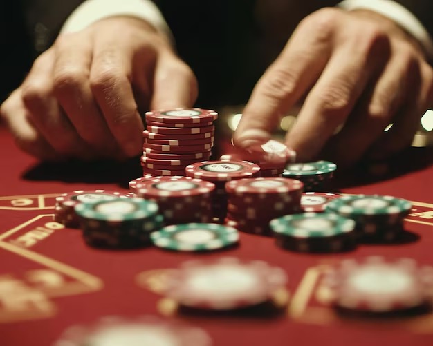 Live casino dealer table with multi-camera streaming